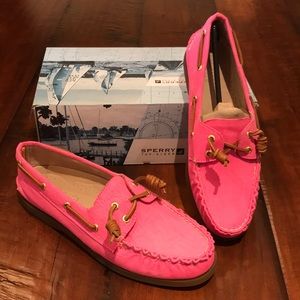 Sperry for J Crew Pink Washed Twill Shoes